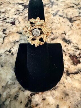 Diamond Ring in Gold Enhancer